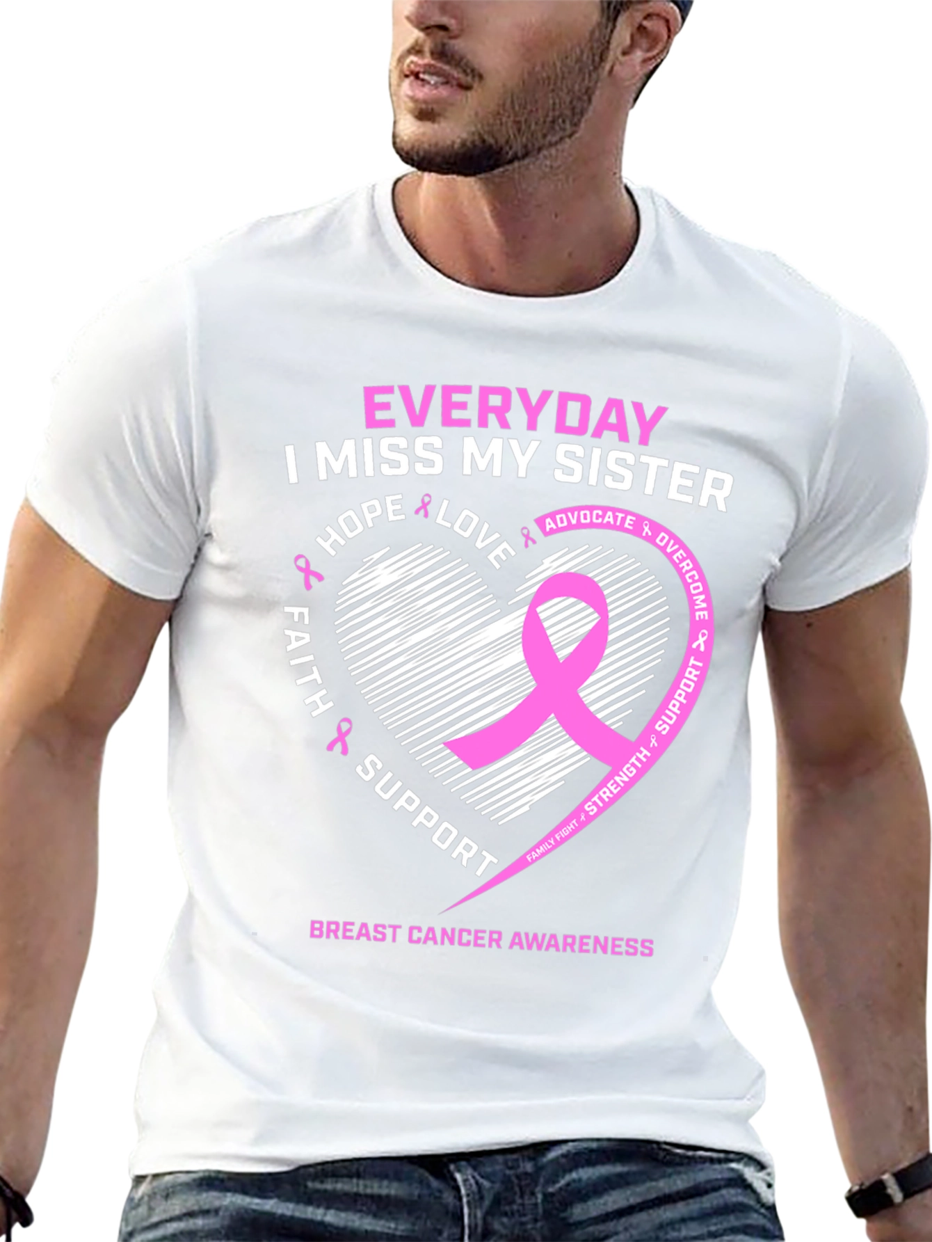 Breast Cancer Awareness I Miss My Sister T-Shirt