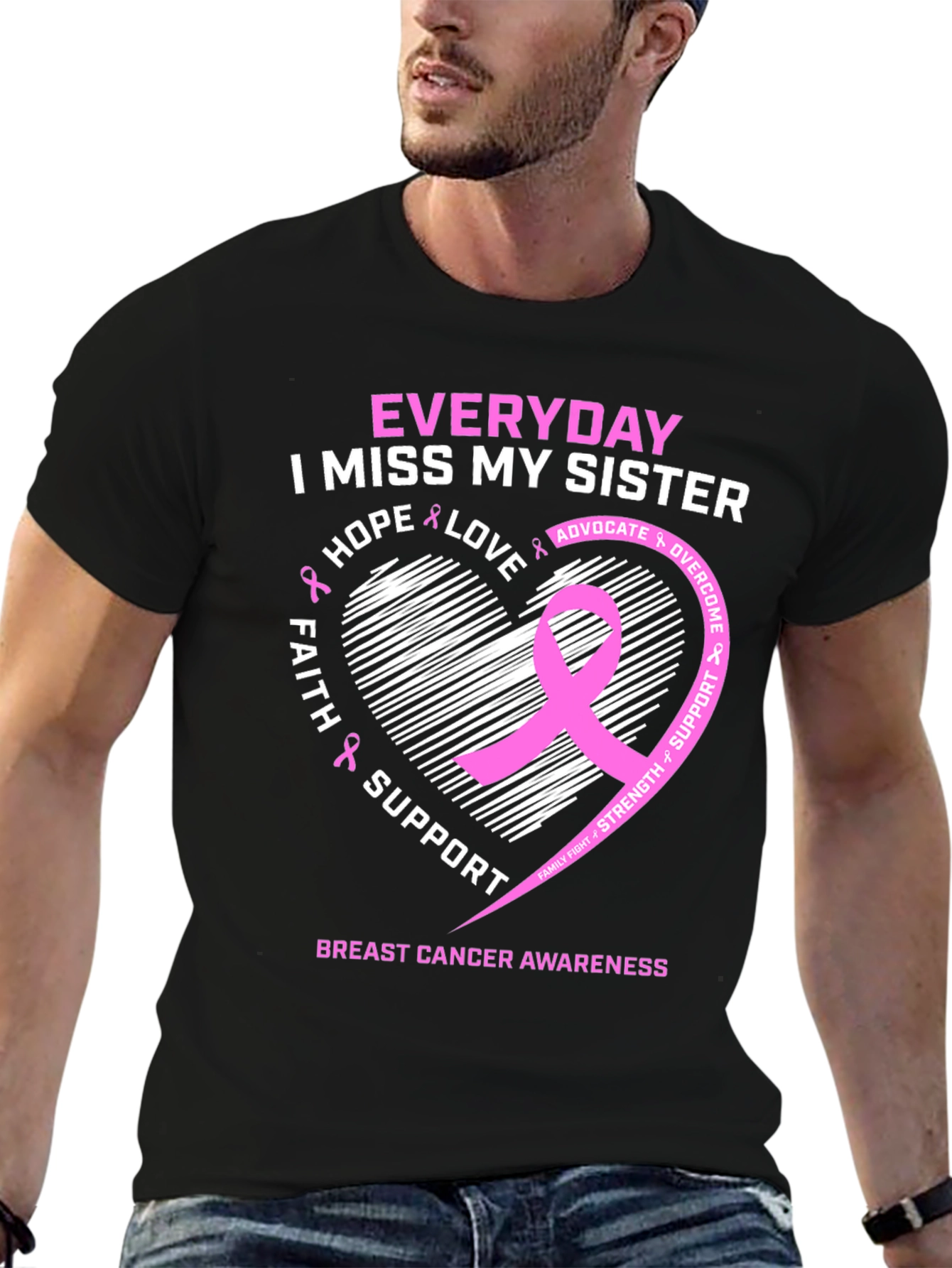 Breast Cancer Awareness I Miss My Sister T-Shirt