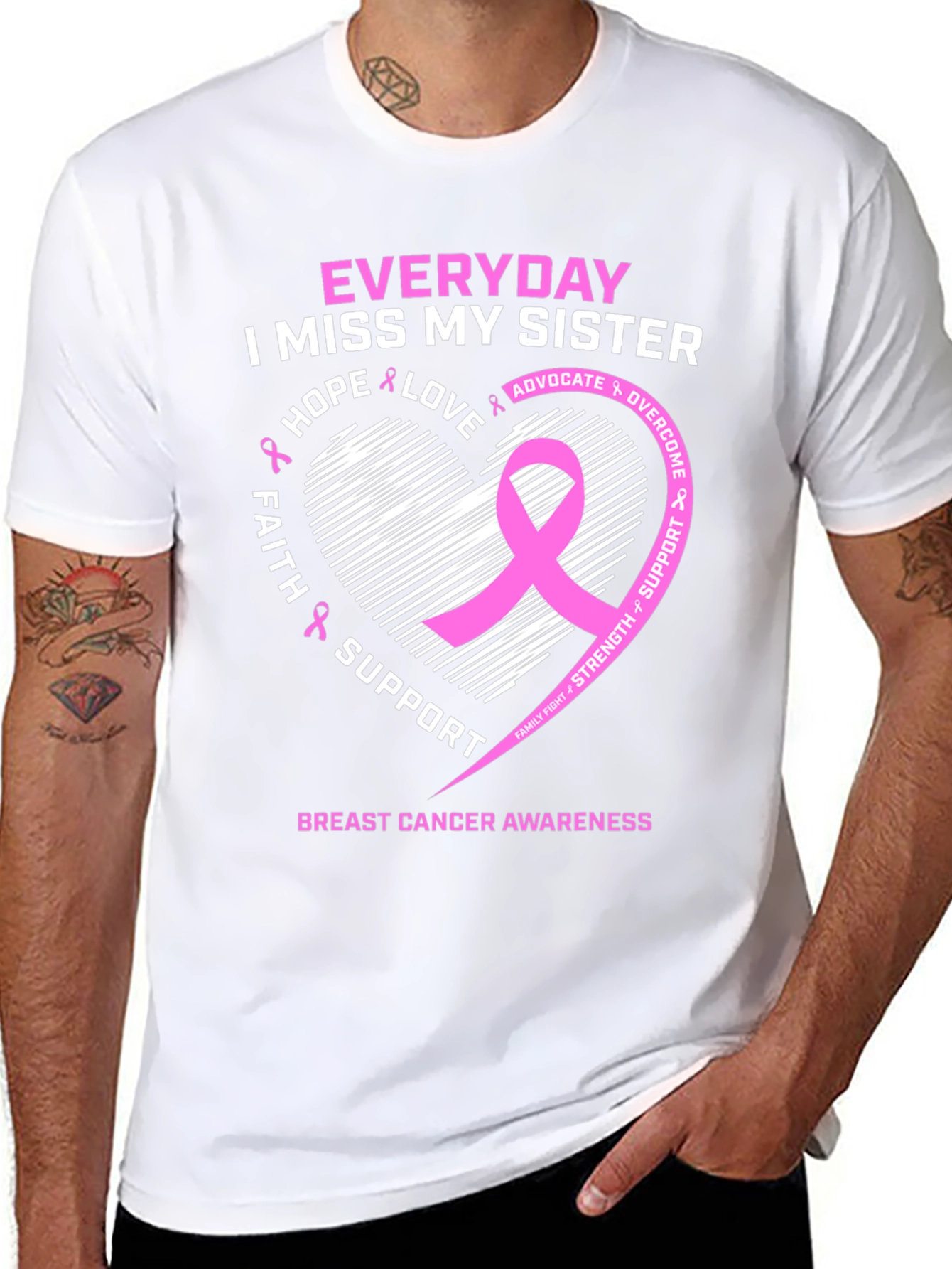 Breast Cancer Awareness I Miss My Sister T-Shirt