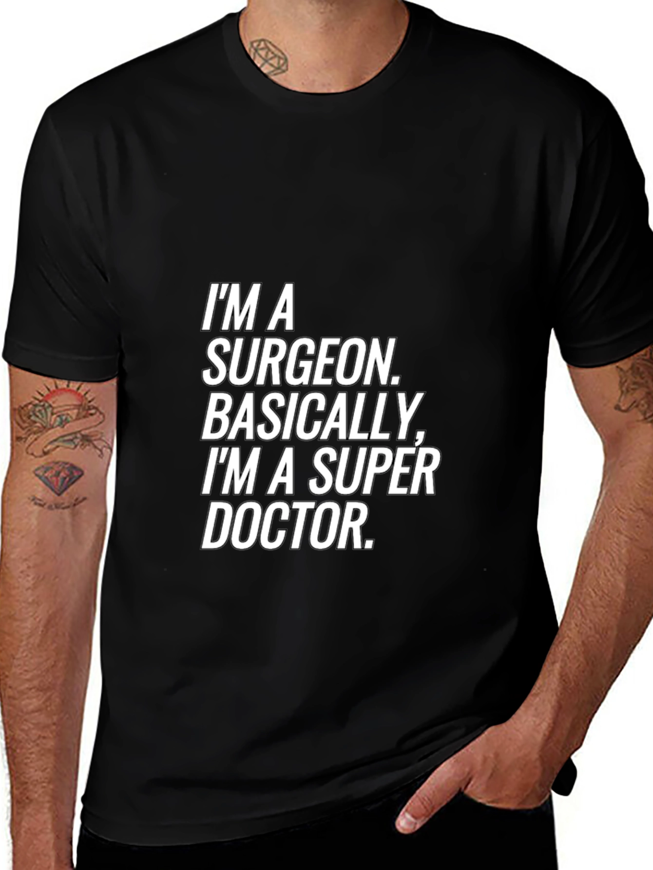 Surgeon Super Doctor T-Shirt - Black